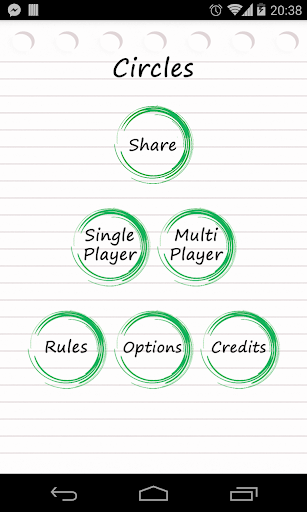 Android application Circles screenshort