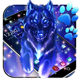 Wild Ice Wolf Night Sky Theme icon
