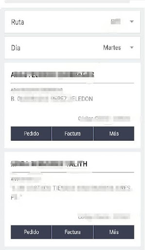 Android application SFA Equipos Navarro screenshort