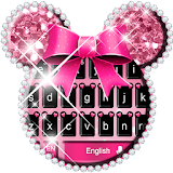 Pink  Minny Cute Bowknot Micky Keyboard Theme icon