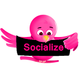 Pink Socialize for Twitter icon