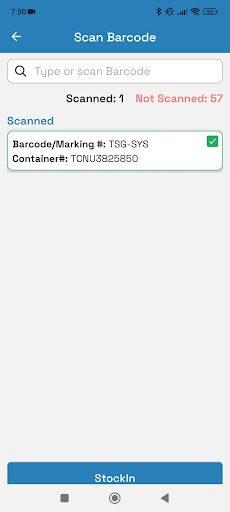 Android application DDU Cargo Inventory screenshort