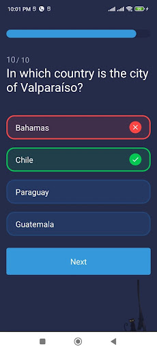 GlobalQuiz Screen 2