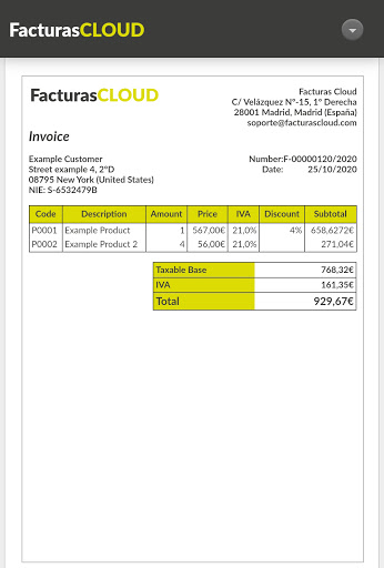 Facturas Cloud: Your Invoicing Screen 2