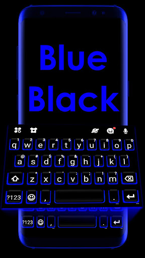 Android application Blue Black Keyboard Theme screenshort