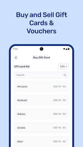 Screenshot of Prestmit: Gift Cards & Crypto