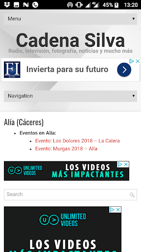 Android application Alía (Cáceres) screenshort