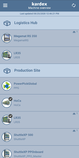 Android application Kardex Connect screenshort