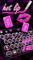 screenshot of Diamond Sexy Pink Lip Keyboard Theme