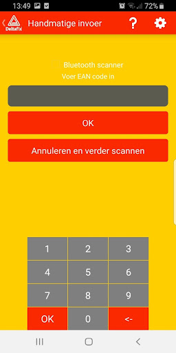 Android application DELTAFIX Scan & Bestel screenshort