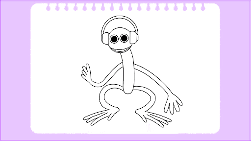 Purple Rainbow Friend coloring