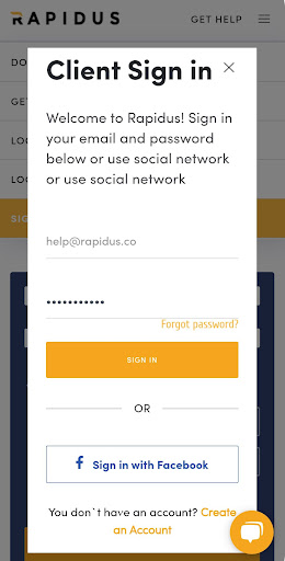 Rapidus - Same-day Delivery Screen 2