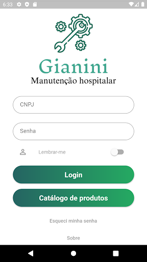 Android application Gianini Manutenção screenshort