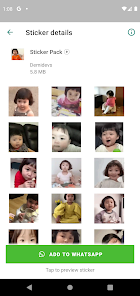 Captura 12 Niña Coreana Stickers con movi android