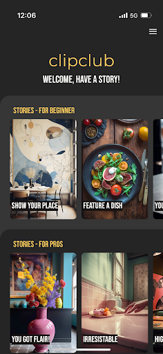 Android application ClipClub screenshort