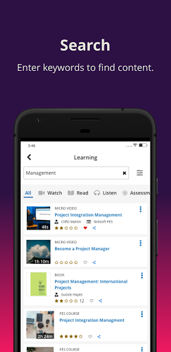 Screenshot of SumTotal Mobile