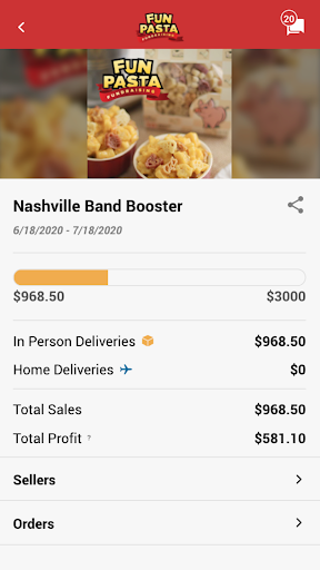 Fun Pasta Fundraising Screen 2