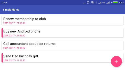 Simple Notes Screen 3