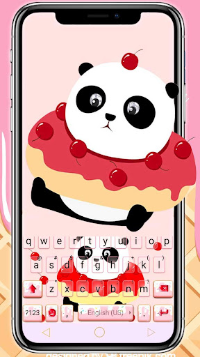 Android application Cute Donut Panda Keyboard Them screenshort