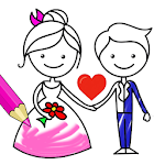 Cover Image of 下载 Bride And Groom Coloring Pages  APK