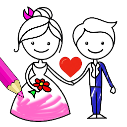 Icon image Bride And Groom Coloring Pages