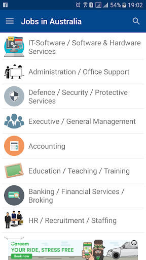 Android application Jobs in Australia screenshort