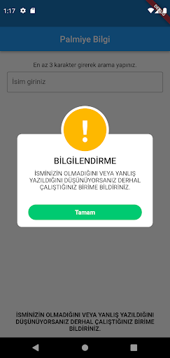 Android application Palmiye Bilgi screenshort