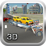 City Car Transport Truck 3D icon