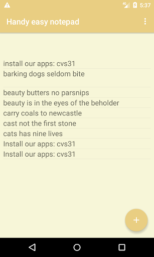 Handy easy notepad Screen 3