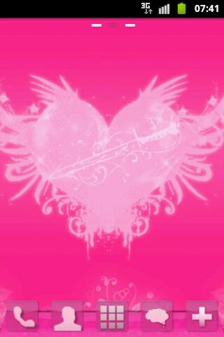 Hearts Pink Theme GO Launcher Screen 2