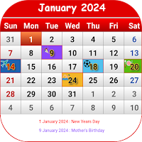 South African Calendar 2021