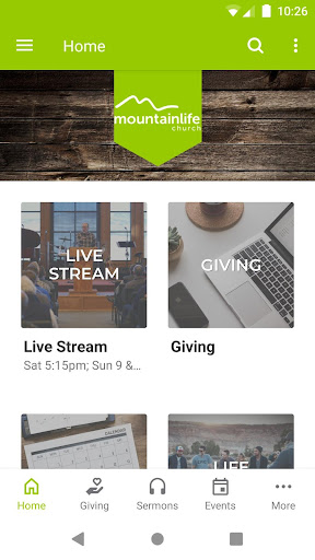 Android application Mountain Life Church PC screenshort