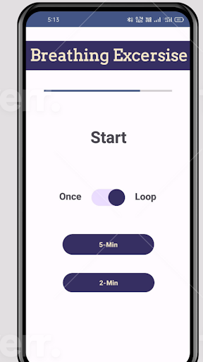 Android application boxBreathing screenshort