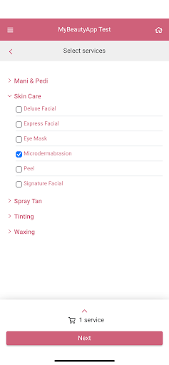 myBEAUTYapp Screen 2