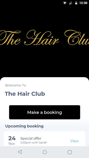 Android application The Hair Club screenshort