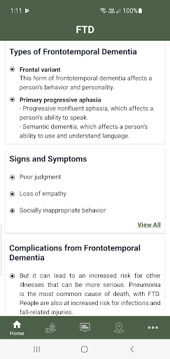 Frontotemporal disorders FTD Screen 2