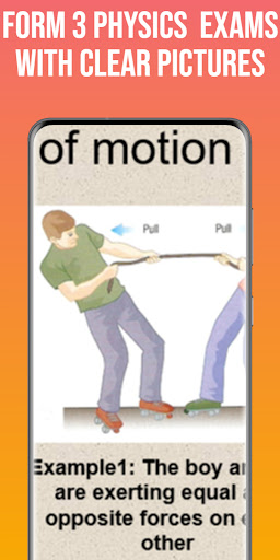 Android application Physics Form 3 Exams + Answers screenshort