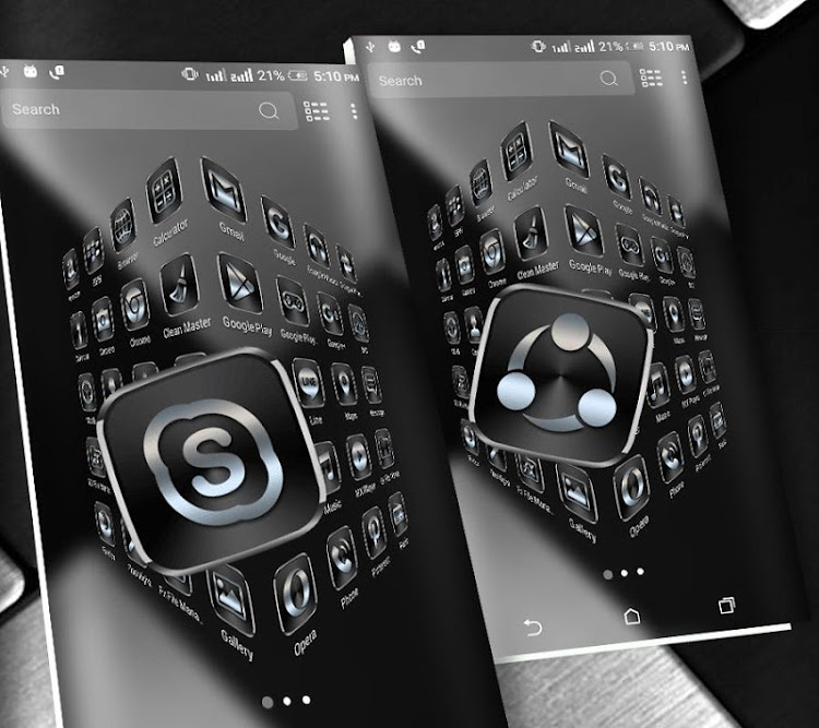 Black Silver Launcher Theme - 5.0 - (Android)