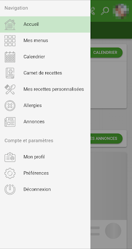 Android application Cible Menu screenshort