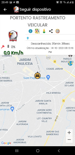 Portento Rastreamento Screen 2