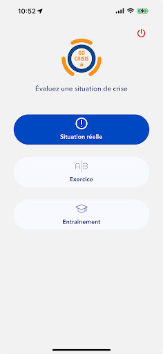 Android application GoCrisis screenshort