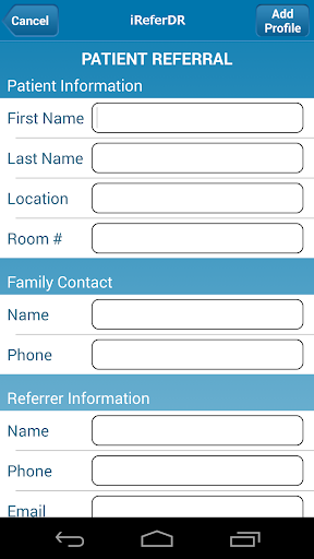 iReferDR Screen 2