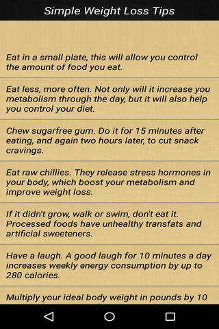 Android application Effective Weight Loss Guide screenshort