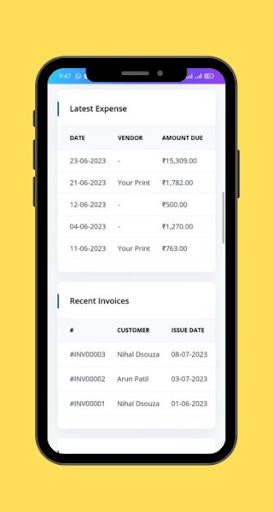 Bizilite: ERP, CRM & Accounts Screen 2