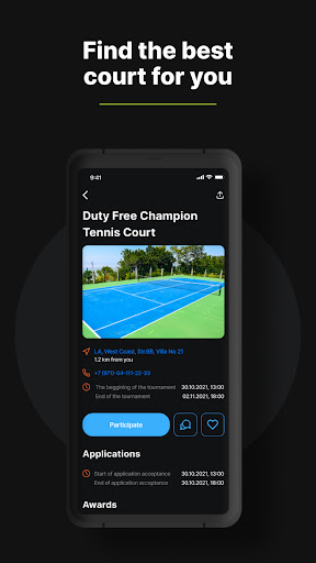 Screenshot of Tennisist: tennis players app