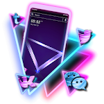 Cover Image of Download Neon Triangle Launcher Theme  APK