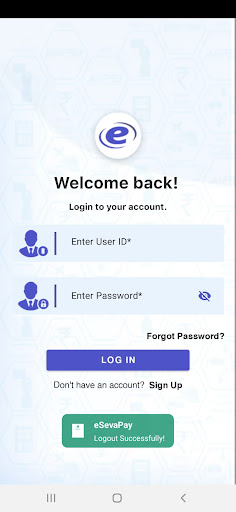 Android application eSevaPay screenshort