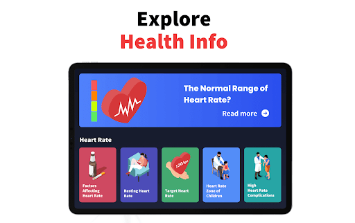 Screenshot of Heart Rate Monitor - Pulse App