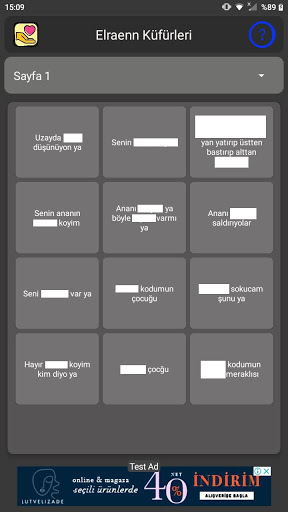 Android application Elraenn Küfürleri screenshort