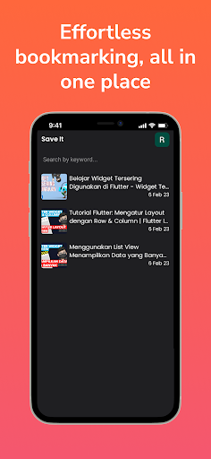 Android application Save It: save & read smarter screenshort